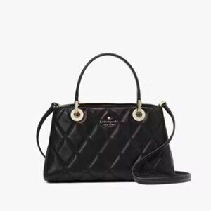 NWT Kate Spade Carey Small Quilted Sullivan Satchel Black